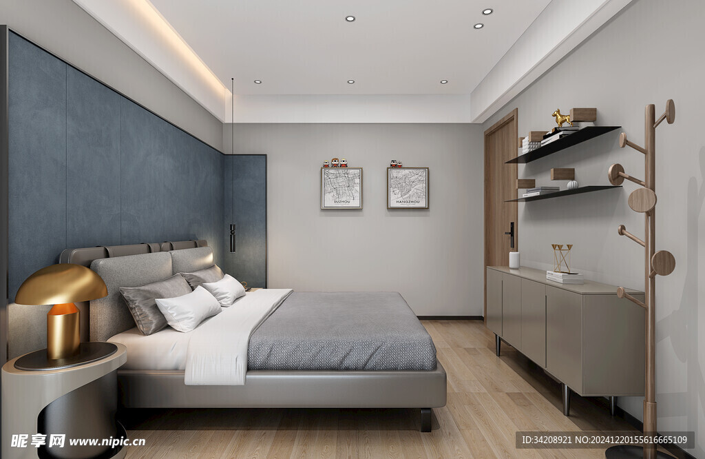 小空间次卧室室内设计现代简约风