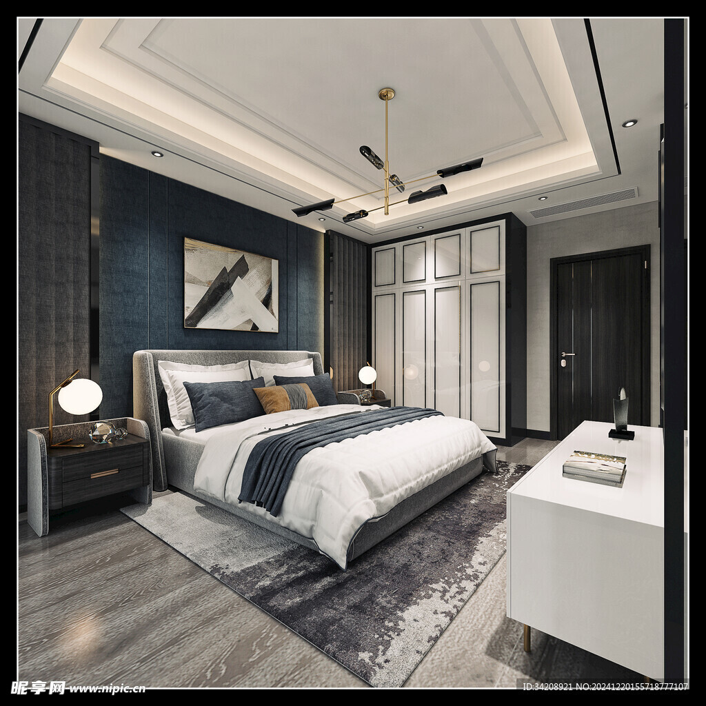 小空间次卧室室内设计现代简约风