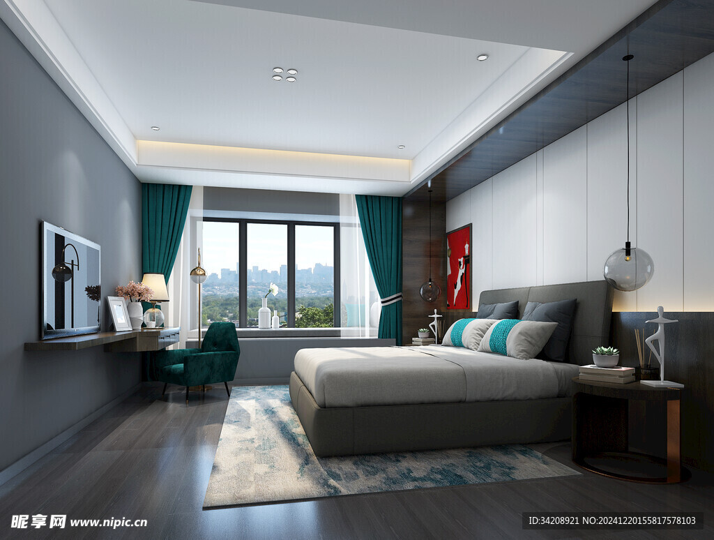 小空间次卧室室内设计现代简约风