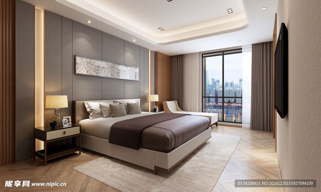 小空间次卧室室内设计现代简约风