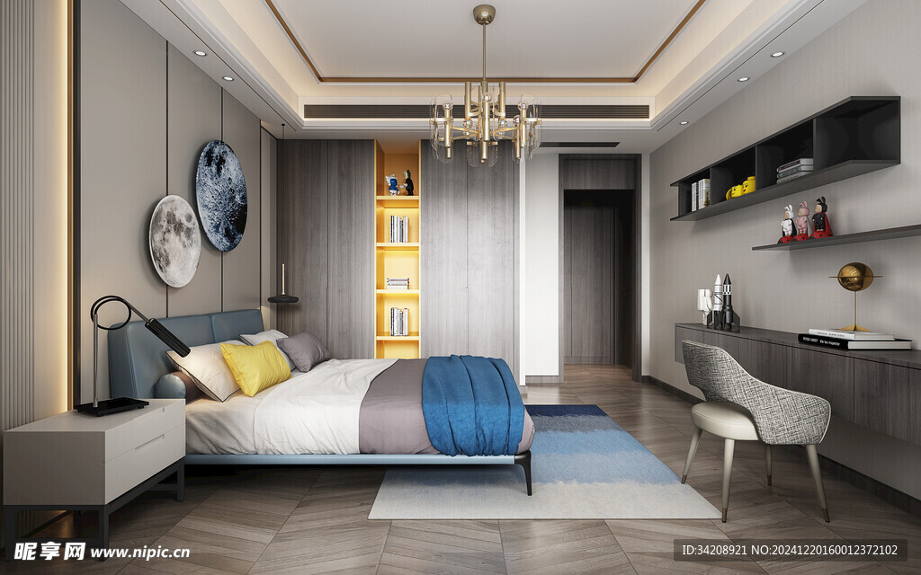 小空间次卧室室内设计现代简约风