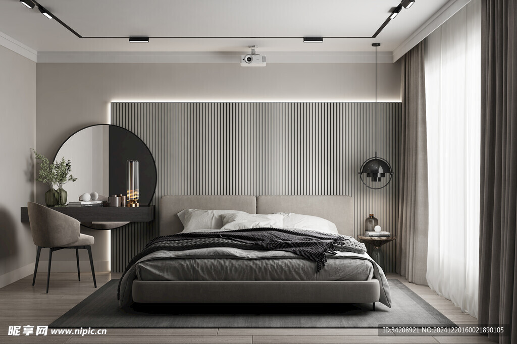 小空间次卧室室内设计现代简约风