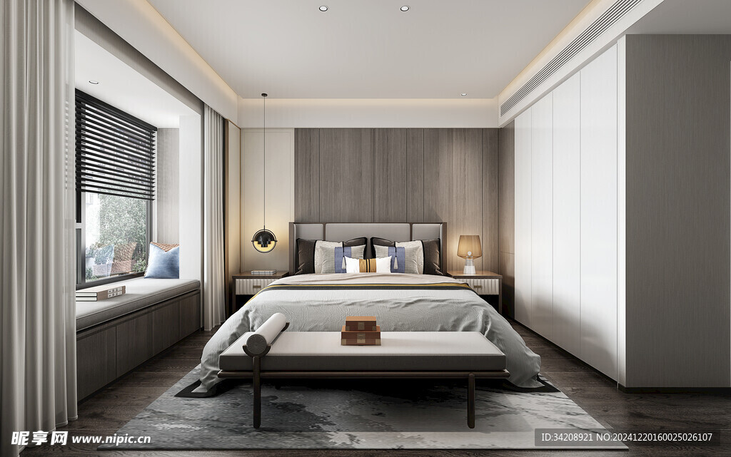 小空间次卧室室内设计现代简约风