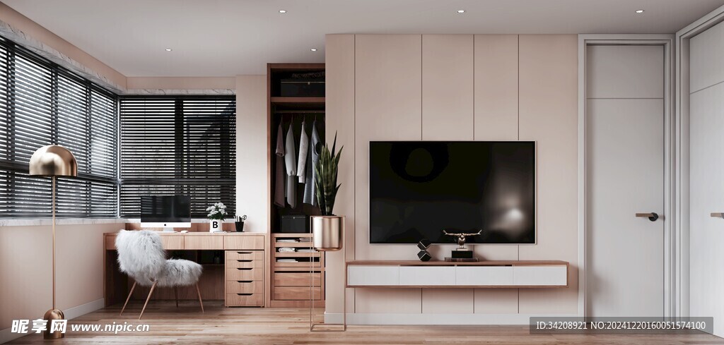 小空间次卧室室内设计现代简约风