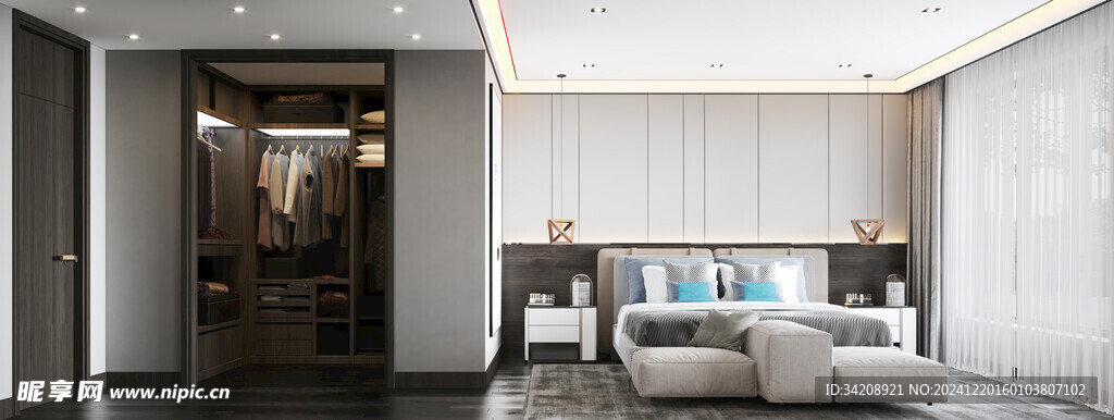 小空间次卧室室内设计现代简约风