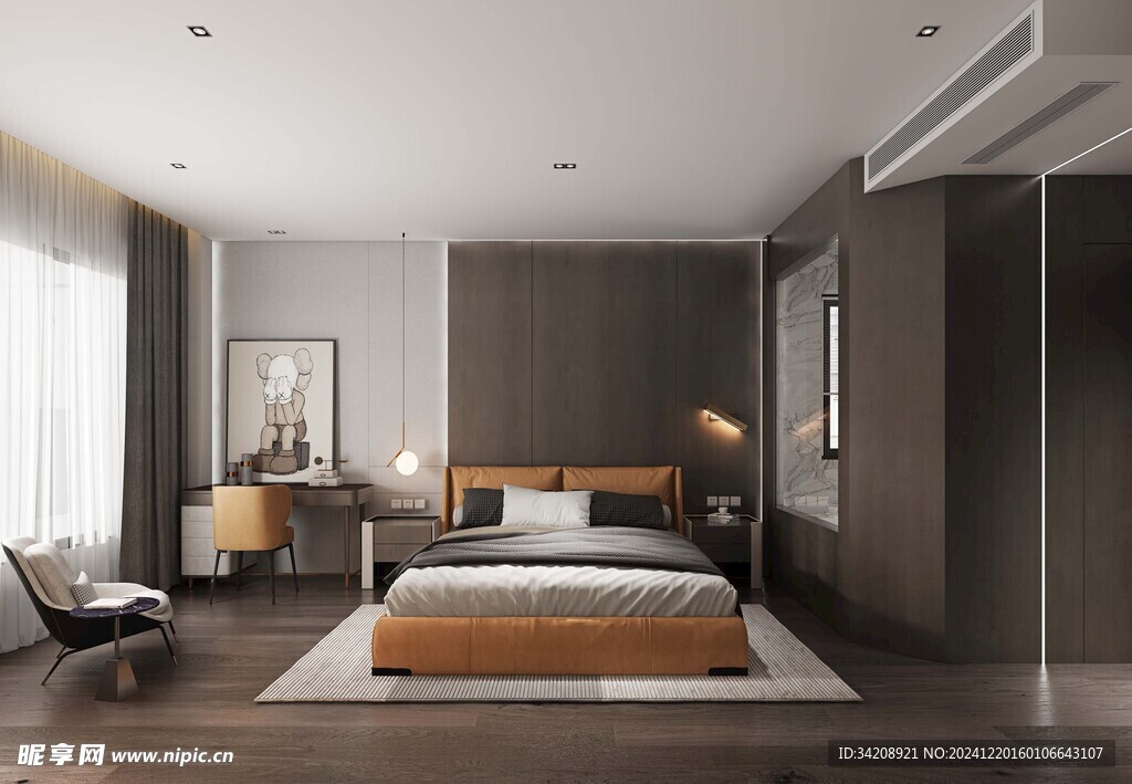 小空间次卧室室内设计现代简约风