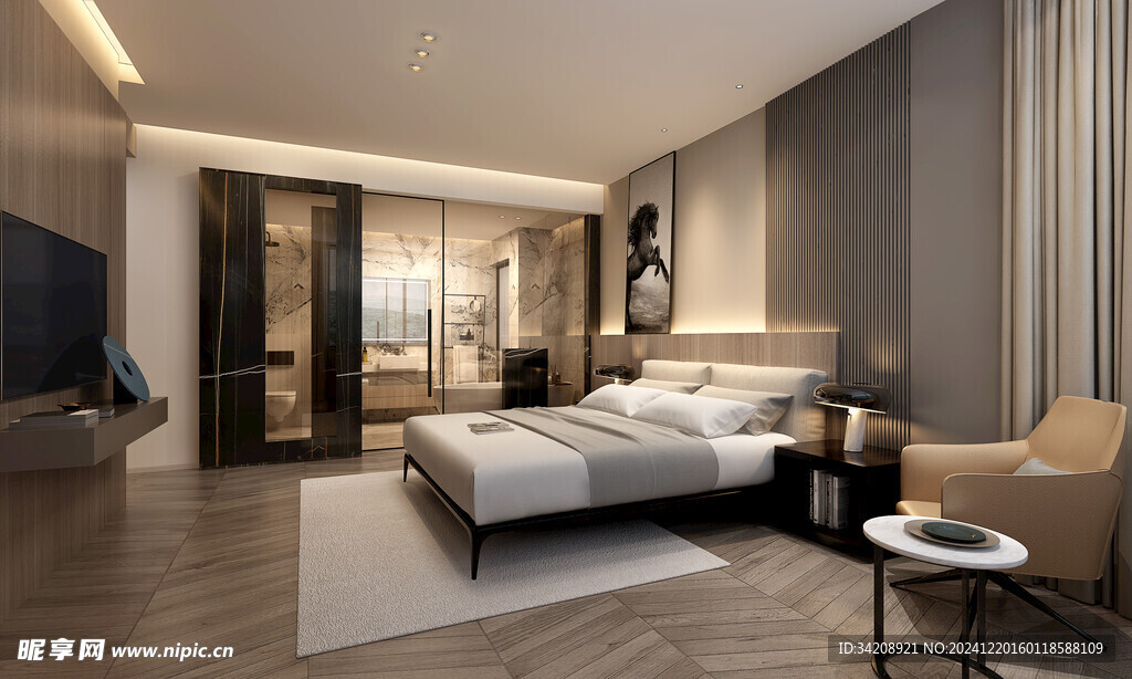 小空间次卧室室内设计现代简约风