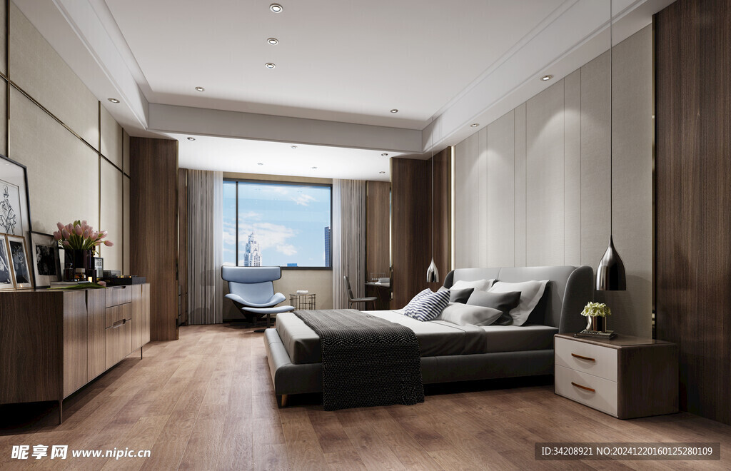 小空间次卧室室内设计现代简约风