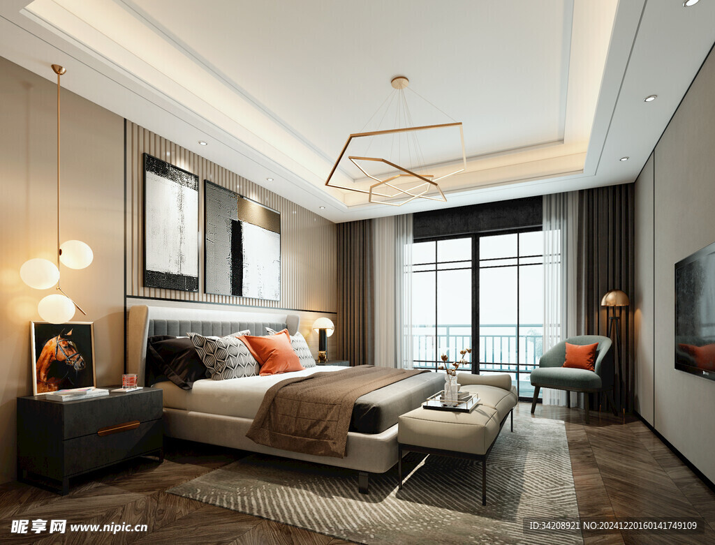 小空间次卧室室内设计现代简约风