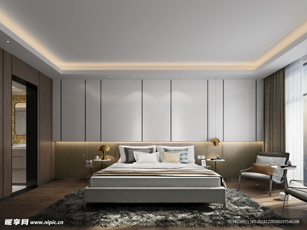 小空间次卧室室内设计现代简约风