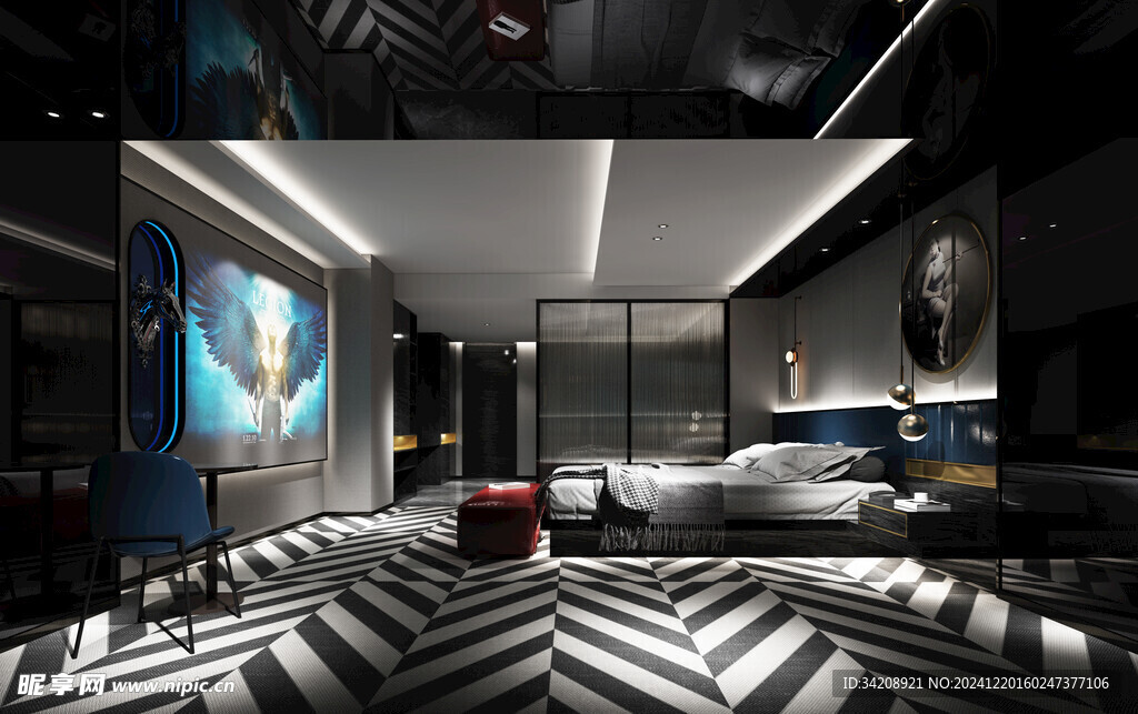 小空间次卧室室内设计现代简约风