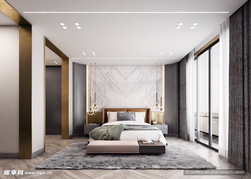 小空间次卧室室内设计现代简约风