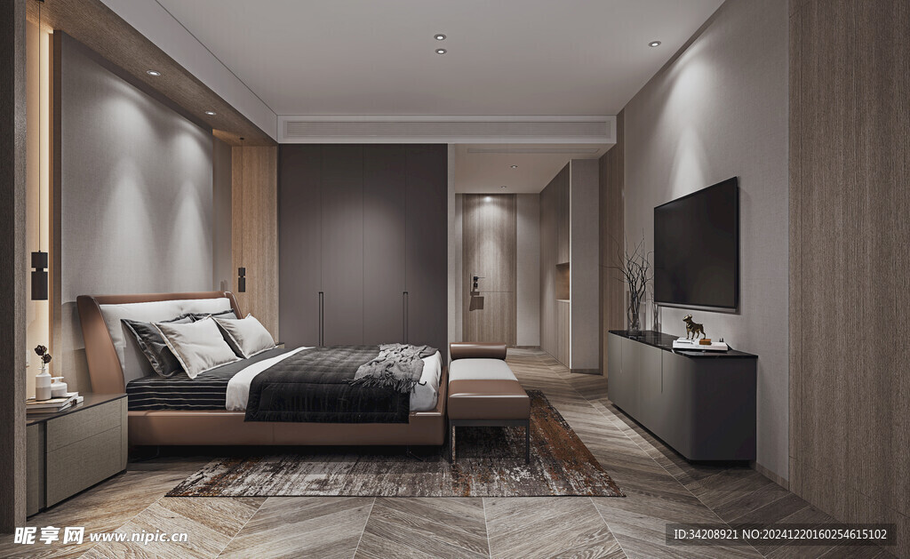 小空间次卧室室内设计现代简约风