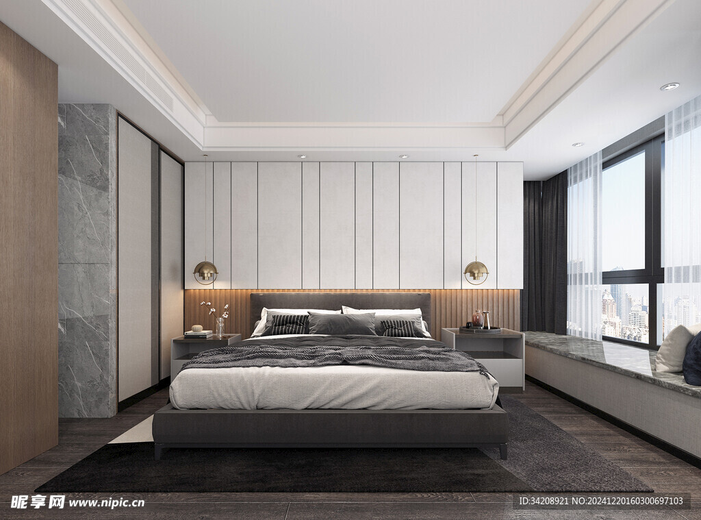 小空间次卧室室内设计现代简约风