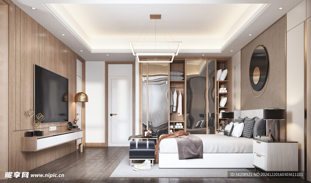 小空间次卧室室内设计现代简约风