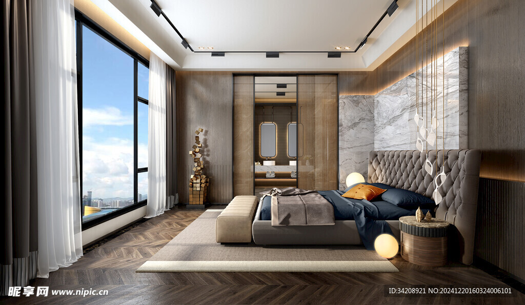 小空间次卧室室内设计现代简约风