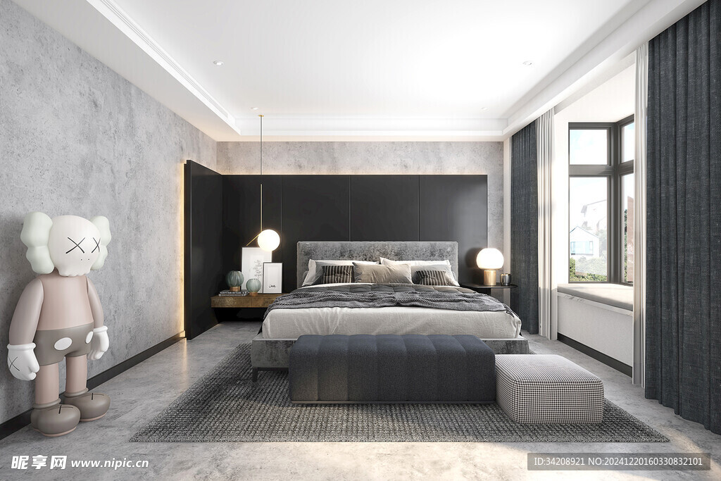 小空间次卧室室内设计现代简约风