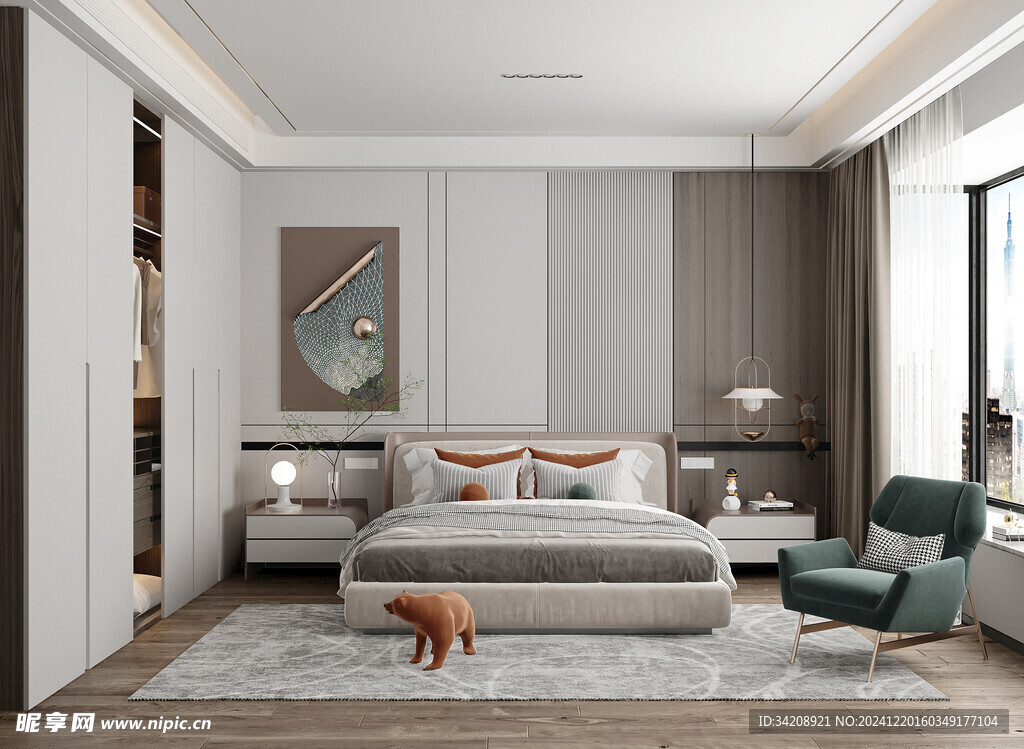 小空间次卧室室内设计现代简约风