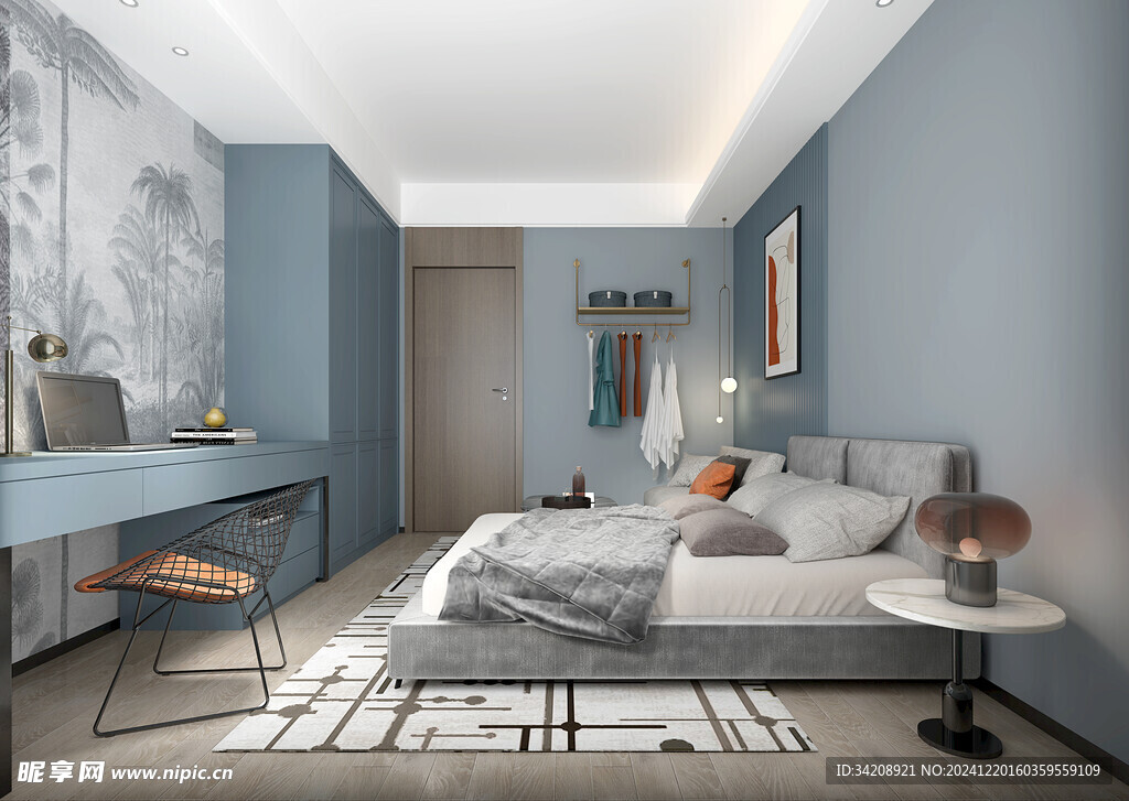 小空间次卧室室内设计现代简约风