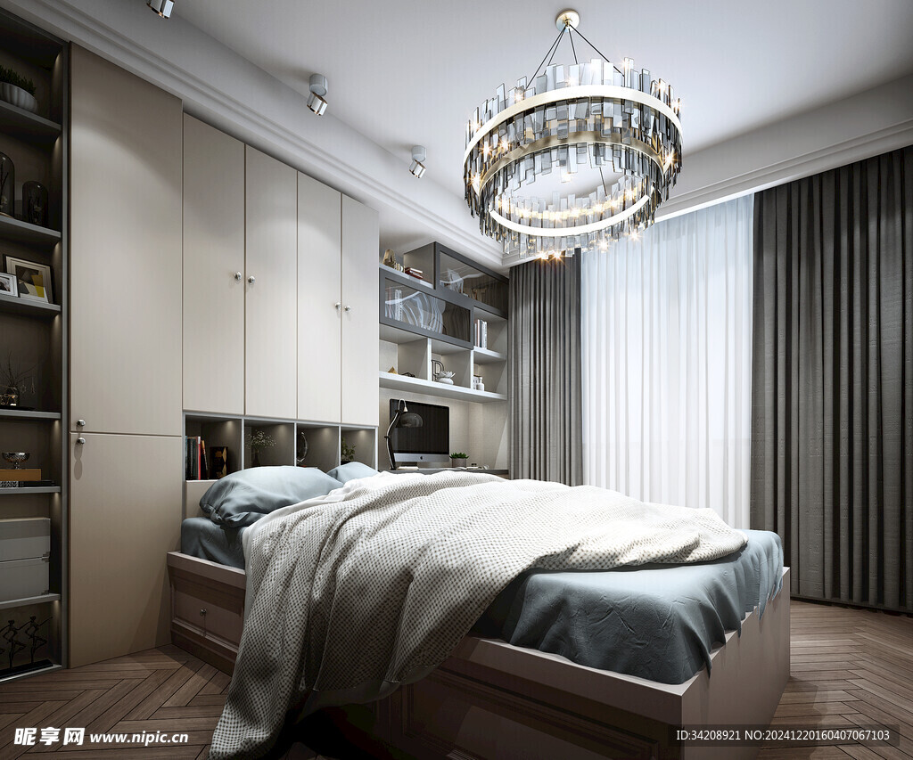 小空间次卧室室内设计现代简约风