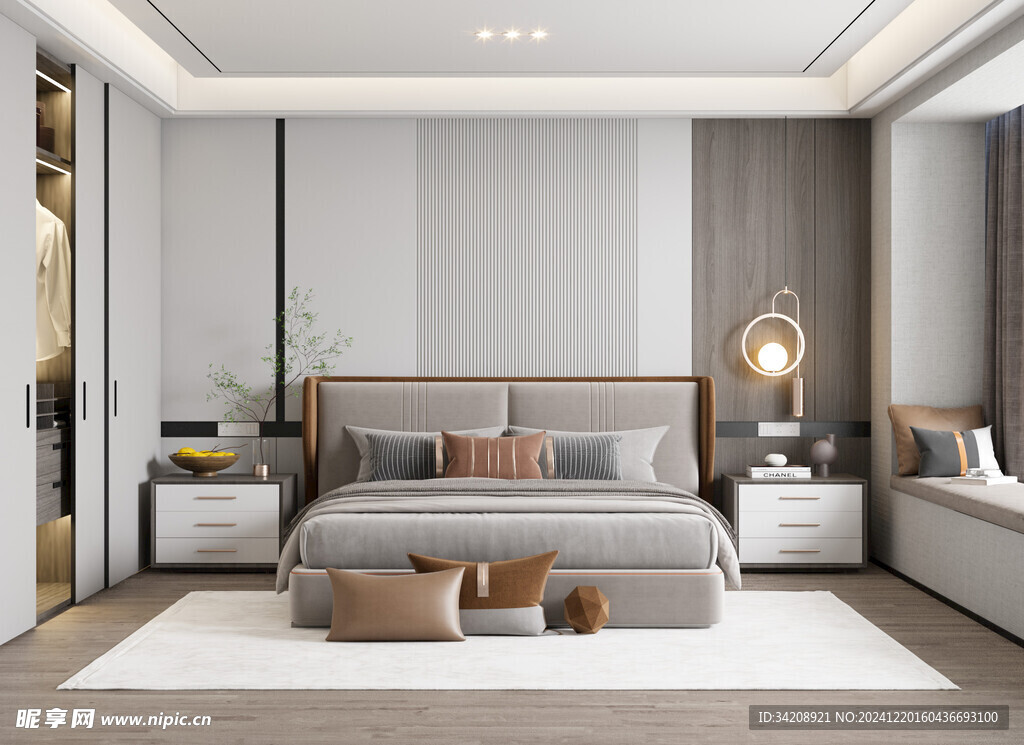 小空间次卧室室内设计现代简约风