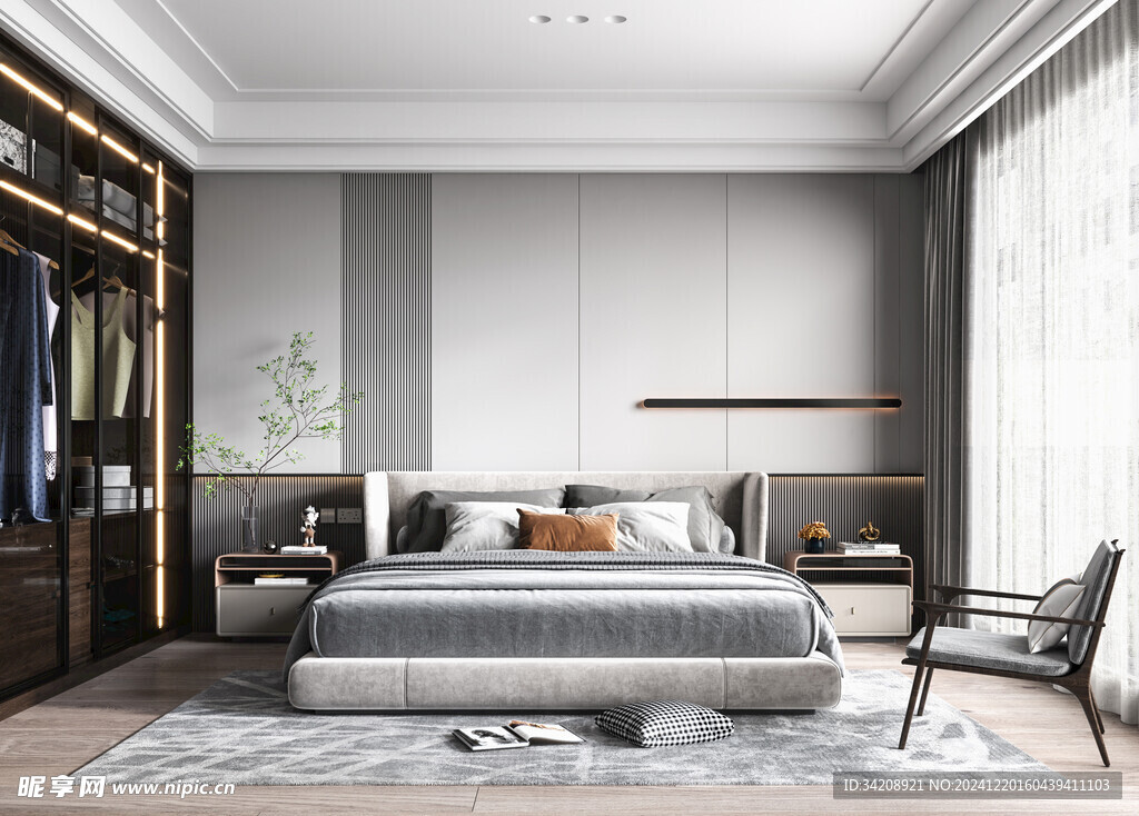 小空间次卧室室内设计现代简约风