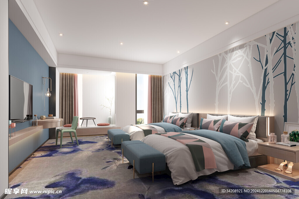 小空间次卧室室内设计现代简约风