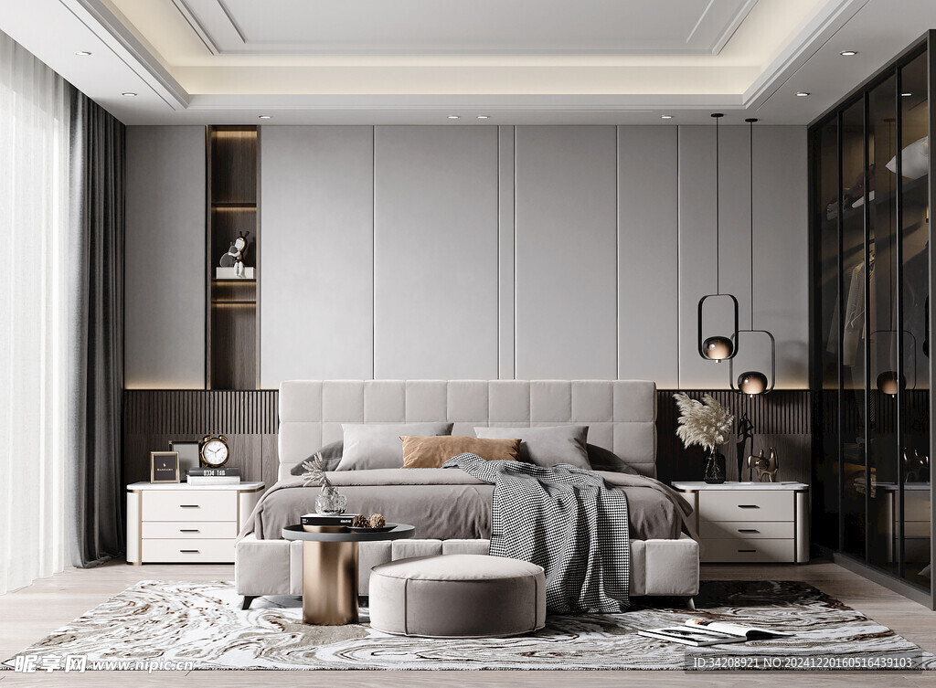 小空间次卧室室内设计现代简约风