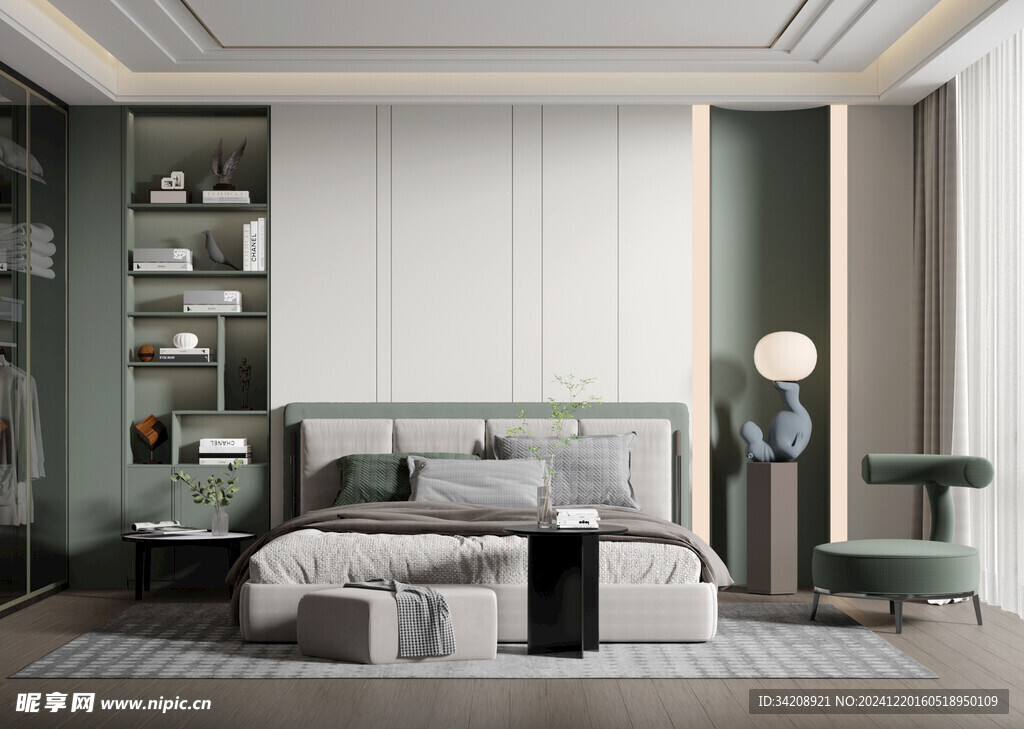 小空间次卧室室内设计现代简约风