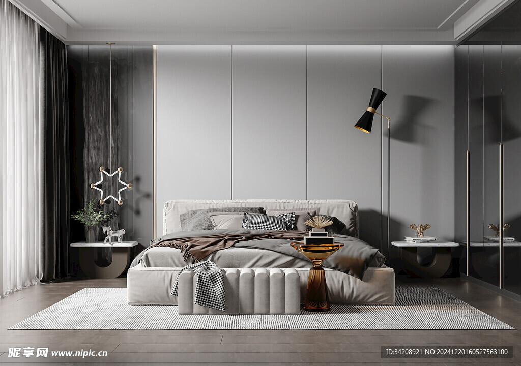 小空间次卧室室内设计现代简约风