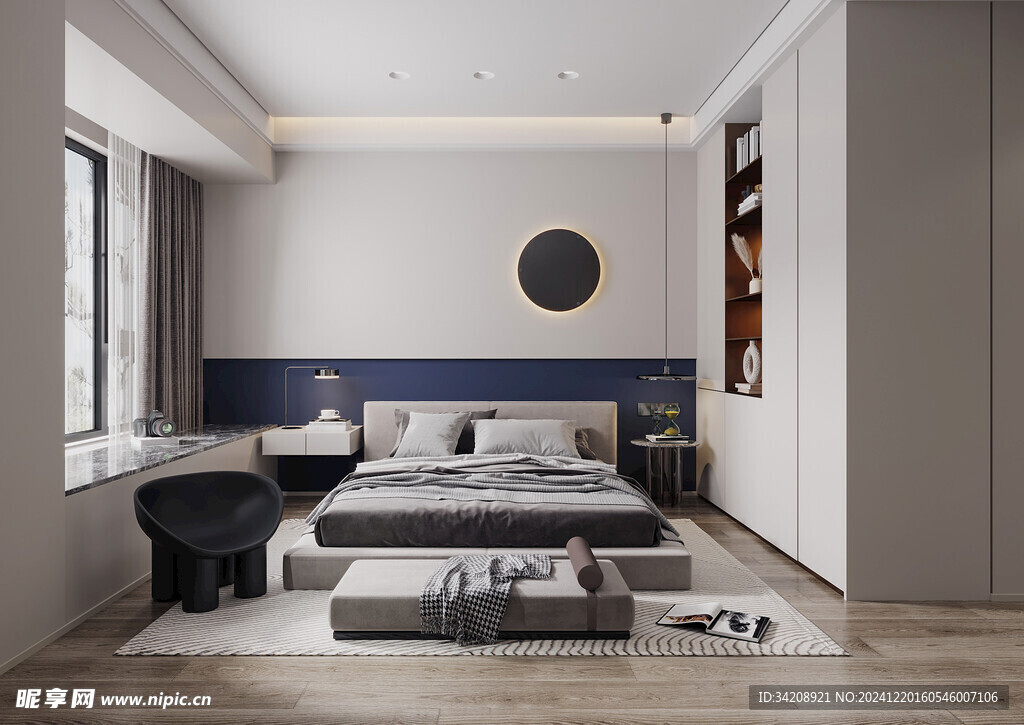 小空间次卧室室内设计现代简约风