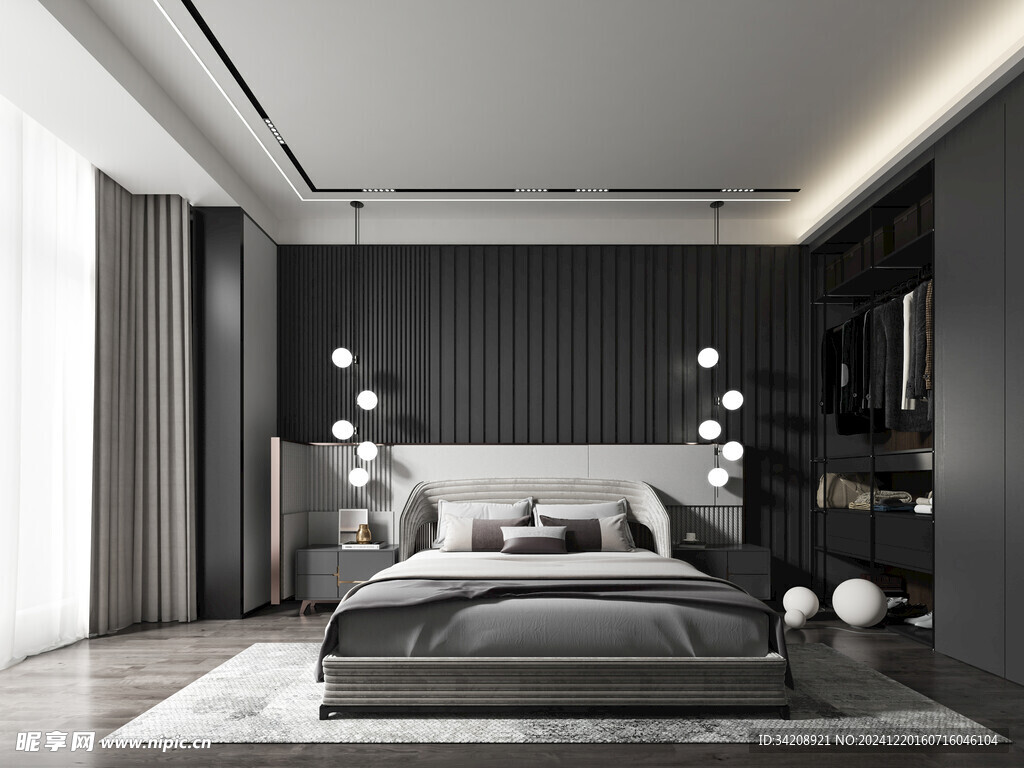 小空间次卧室室内设计现代简约风