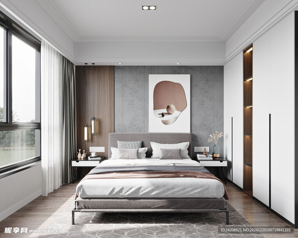 小空间次卧室室内设计现代简约风