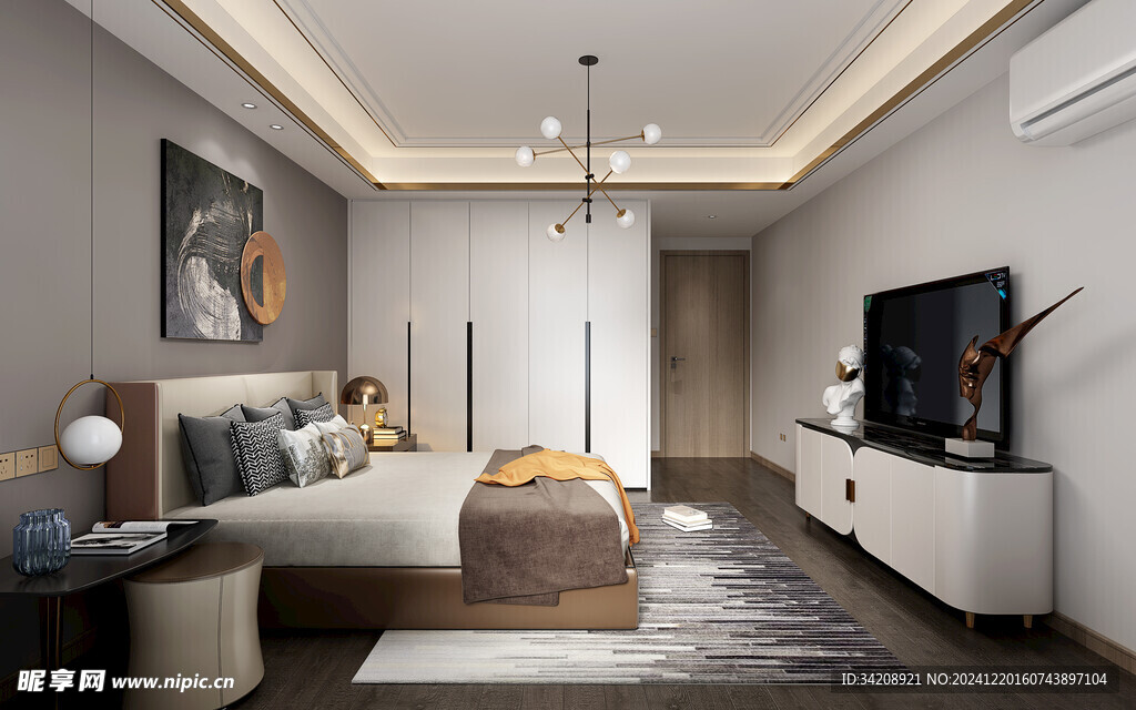 小空间次卧室室内设计现代简约风