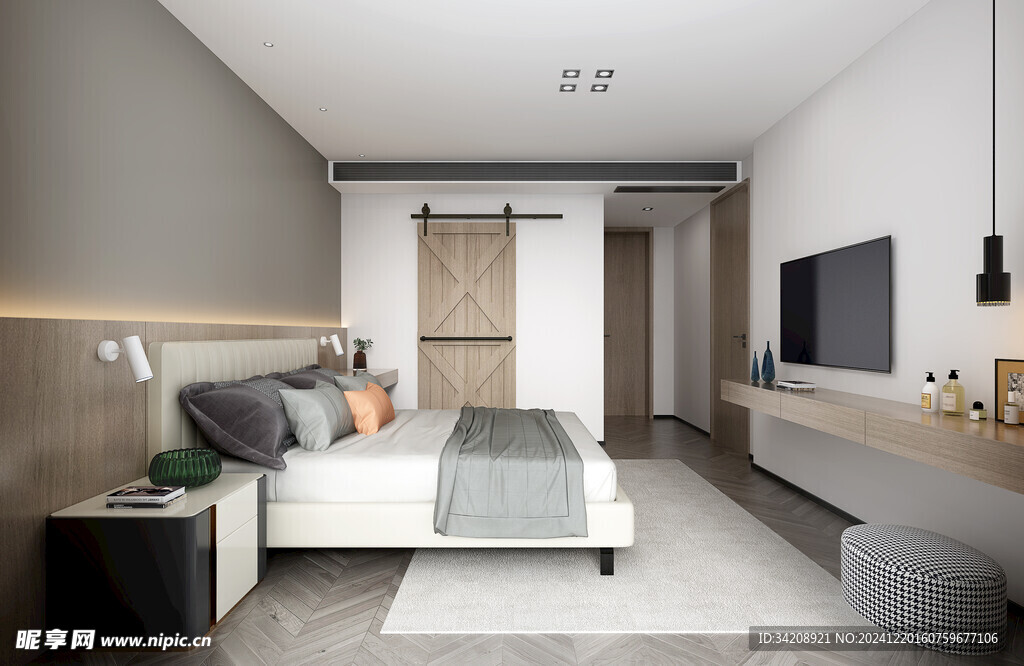 小空间次卧室室内设计现代简约风