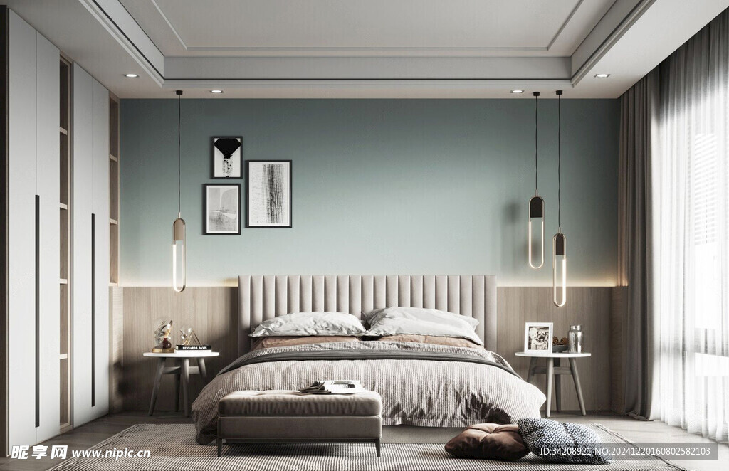 小空间次卧室室内设计现代简约风