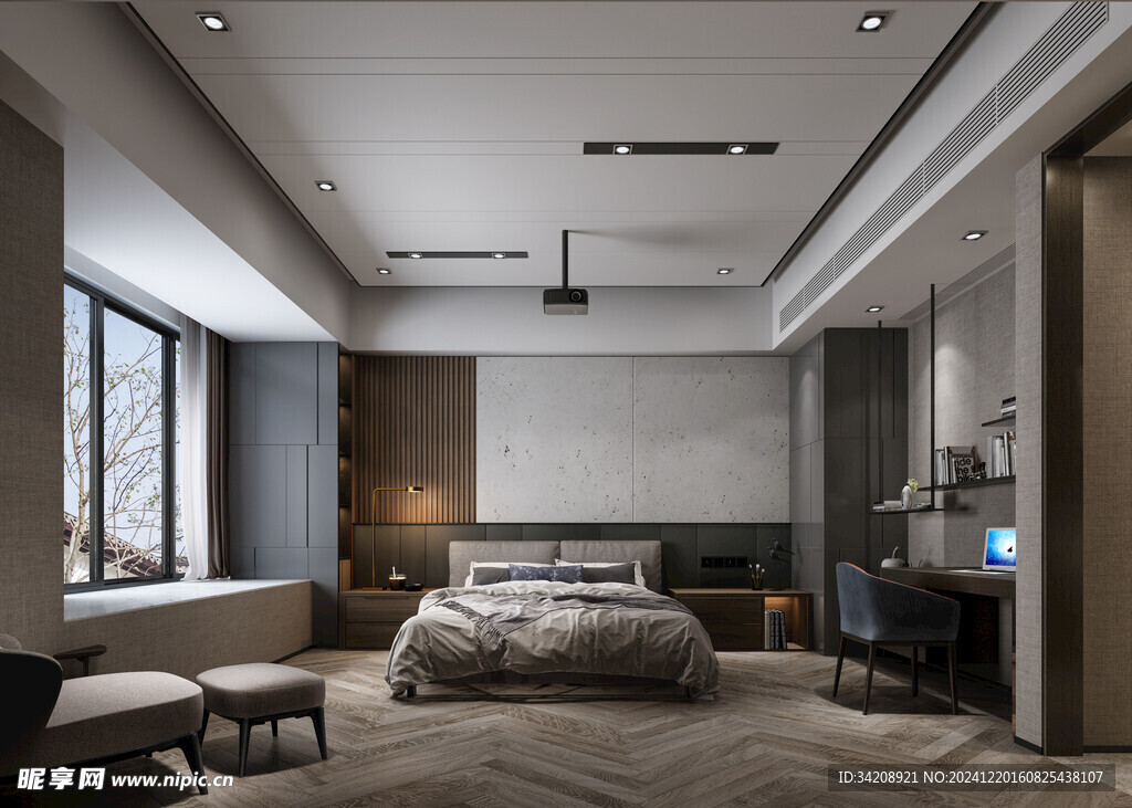 小空间次卧室室内设计现代简约风