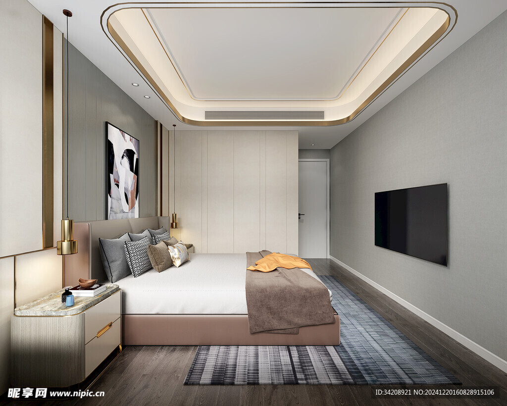 小空间次卧室室内设计现代简约风