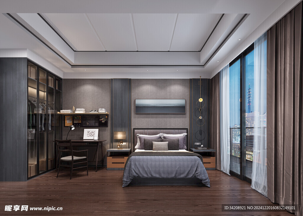 小空间次卧室室内设计现代简约风