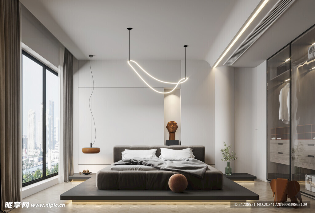 小空间次卧室室内设计现代简约风