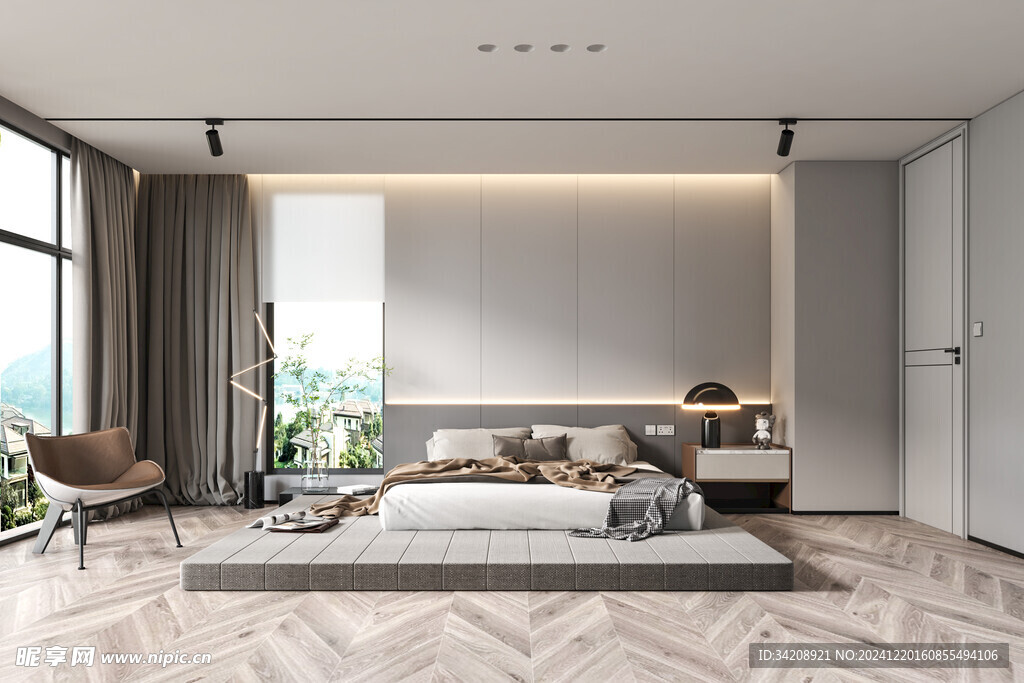 小空间次卧室室内设计现代简约风