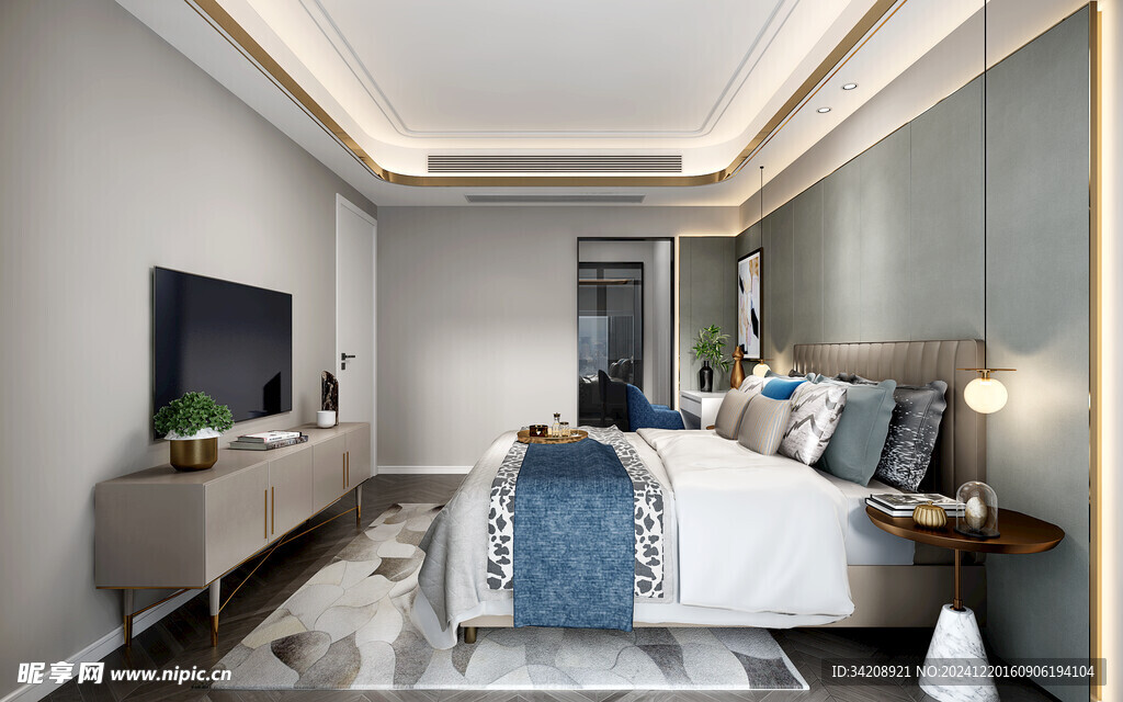 小空间次卧室室内设计现代简约风