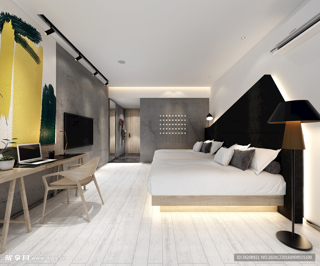 小空间次卧室室内设计现代简约风