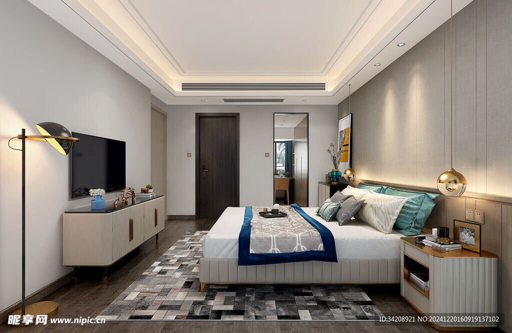 小空间次卧室室内设计现代简约风