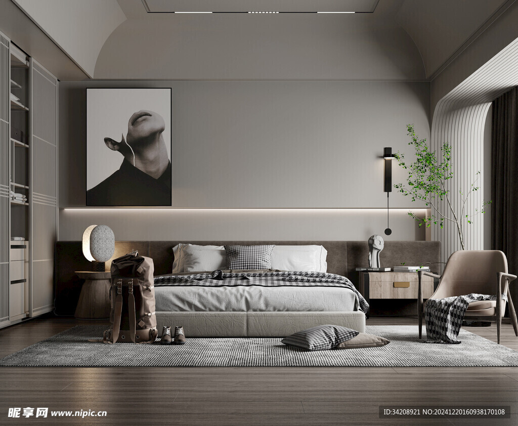 小空间次卧室室内设计现代简约风