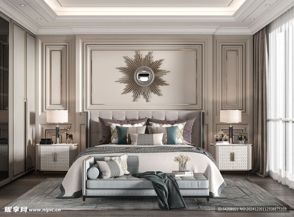 北美欧式卧室空间设计现代田园风