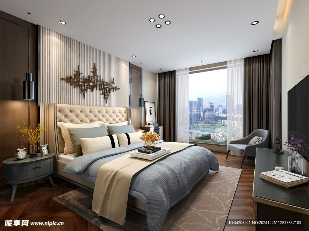 北美欧式卧室空间设计现代田园风