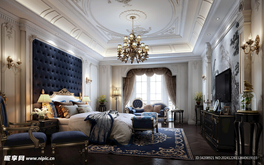 北美欧式卧室空间设计现代田园风