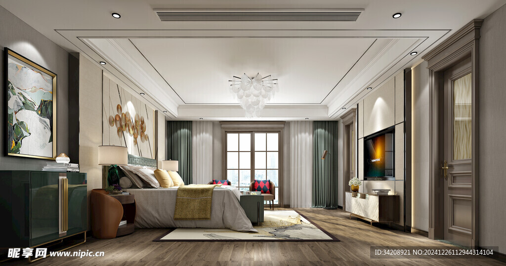 北美欧式卧室空间设计现代田园风