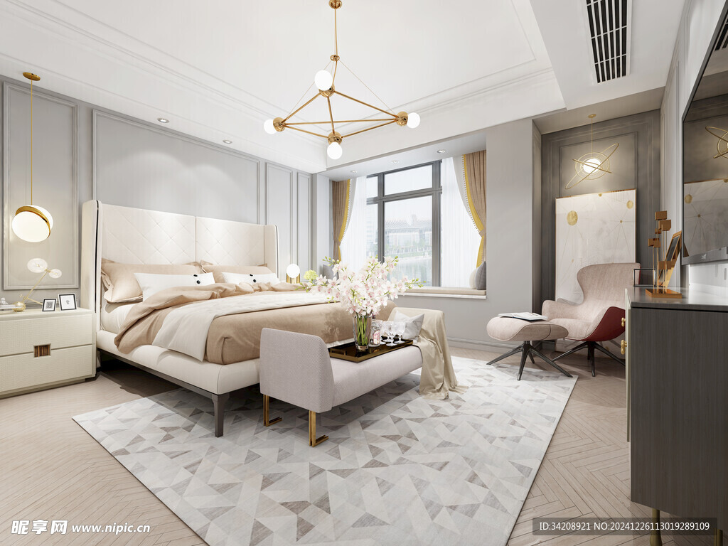 北美欧式卧室空间设计现代田园风